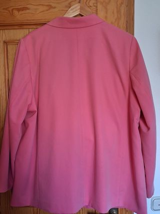 Traje pantalón rosa mujer