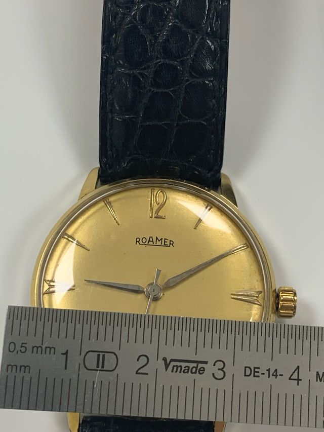 Roamer 414 - Reloj dorado vintage