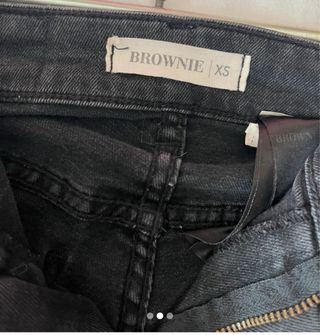 Vaqueros Brownie negros XS