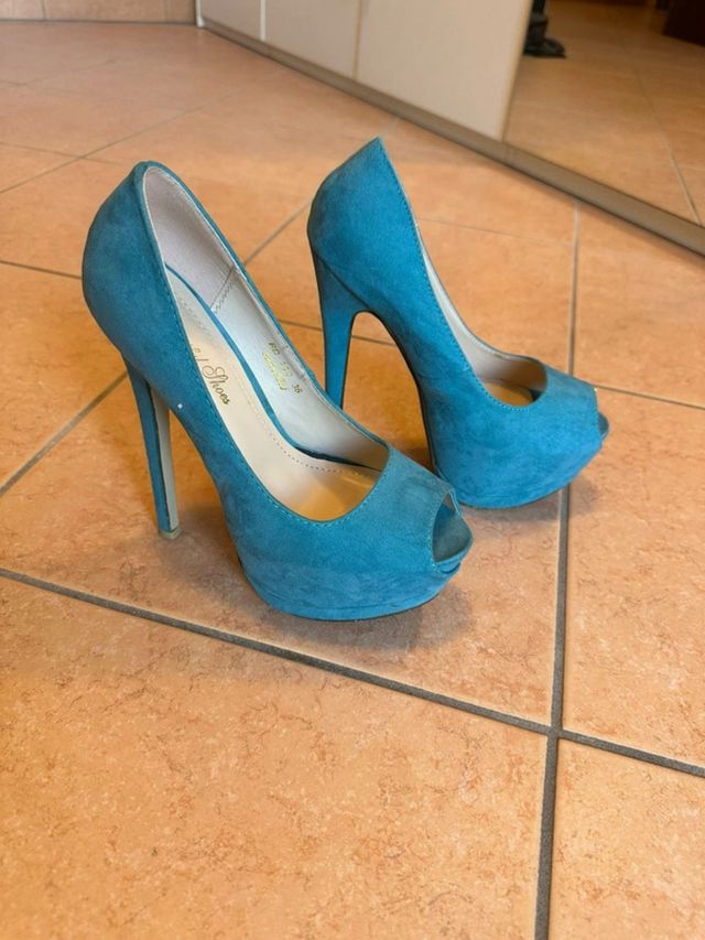 Décolleté tacco alto blu