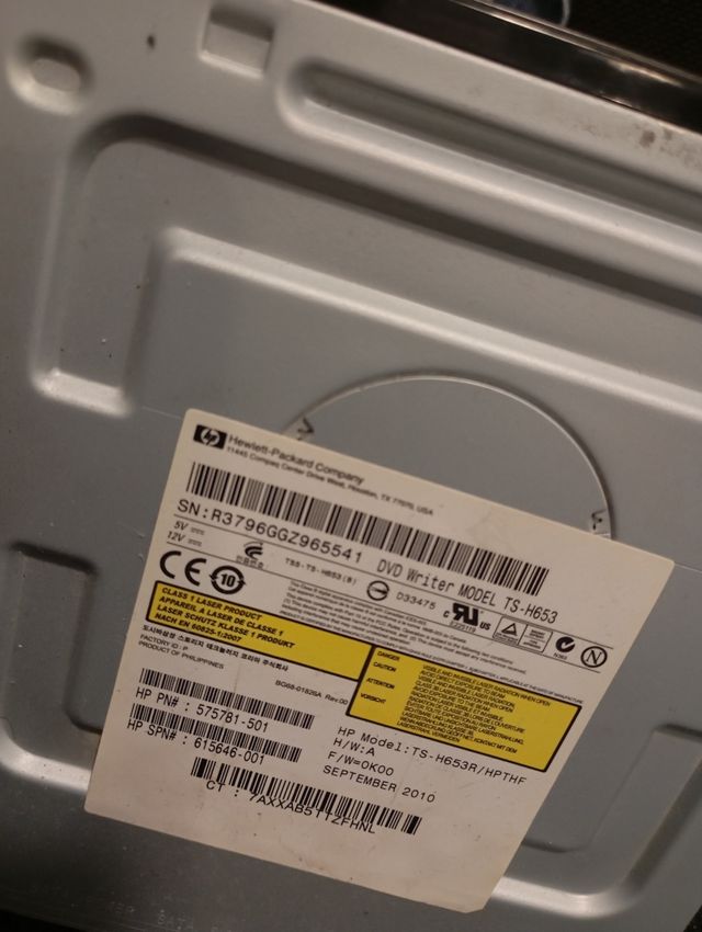 Grabadora HP DvD/CD TS-H653