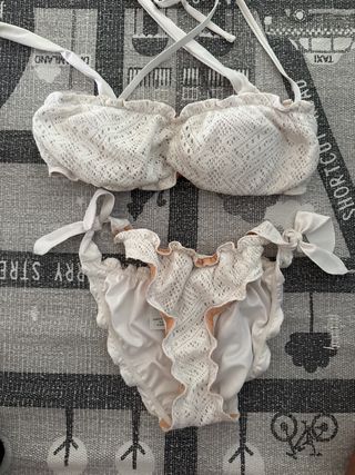 Bikini Oysho bianco intrecciato