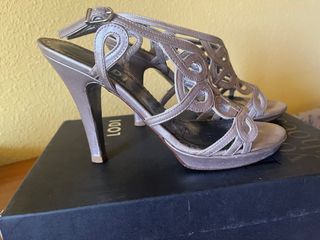 Sandalias Lodi tacón gris - talla 37