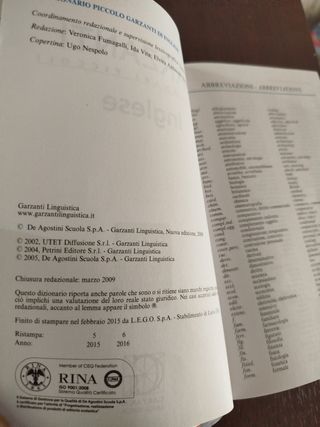 Dizionario di inglese. Inglese-italiano, italia...