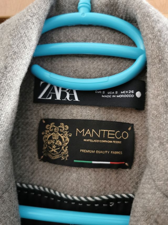 Cappotto in lana grigio Zara taglia S