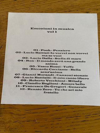 Emozioni in musica artisti vari vol 1 e 2, senza c