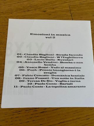 Emozioni in musica artisti vari vol 1 e 2, senza c
