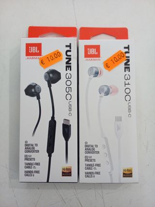 Auriculares JBL Tune 305 y 310C USB-C