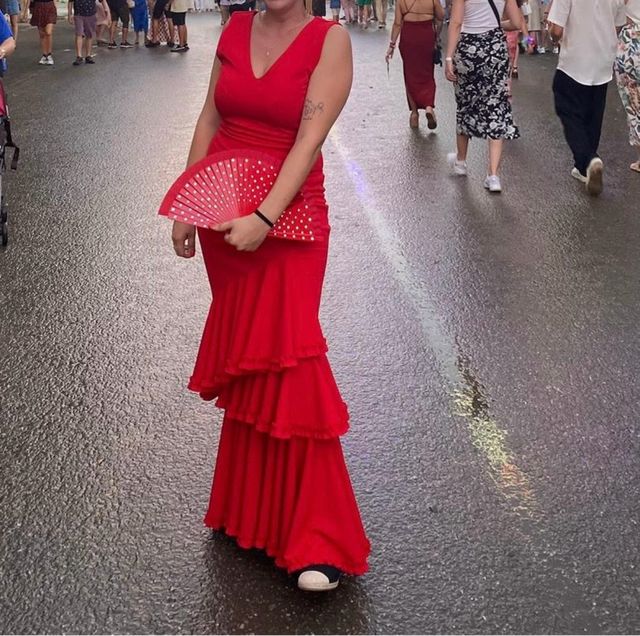 Vestido Flamenca Rojo - Talla M