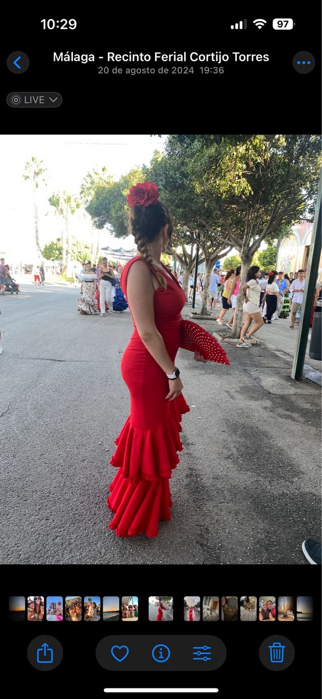 Vestido Flamenca Rojo - Talla M