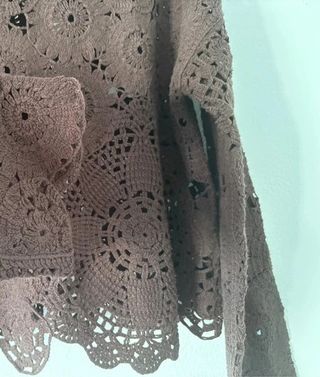Jersey crochet flores. talla M. 60% algodón, 40% a