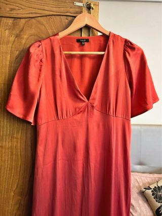 Vestido color teja Massimo Dutti