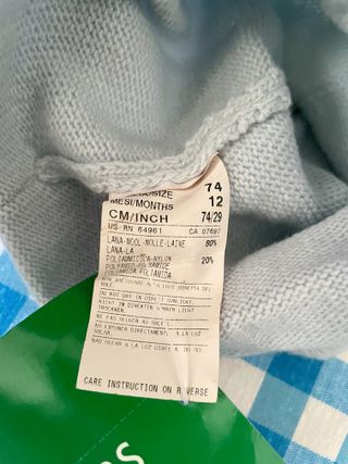 Bebé - Gorro de lã – Benetton – 12 meses