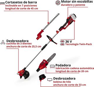 Einhell herramienta multifunción alimentada GE-LM 