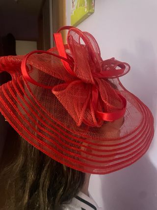 Tocado Rojo para Pelo