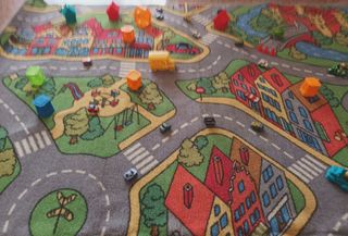 Alfombra ciudad tráfico niños 100x150cm