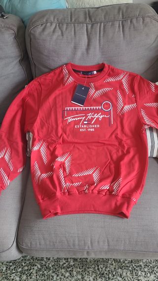Sudadera Tommy Hilfiger roja talla S