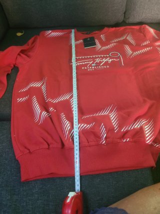 Sudadera Tommy Hilfiger roja talla XXL