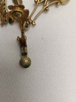 Pendientes Antiguos Artesanales,sello Fabricante 