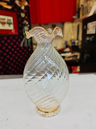 Vaso vetro soffiato oro - vintage