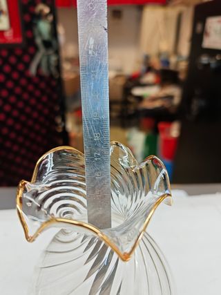 Vaso vetro soffiato oro - vintage