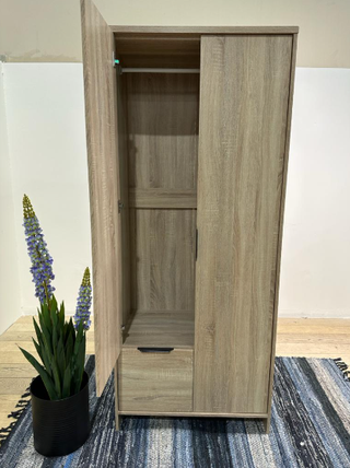 Armario ropero con espejo 190x50x80cm