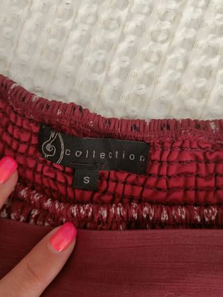Falda roja Stradivarius talla S