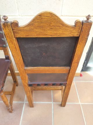 Sillas Castellanas madera-piel