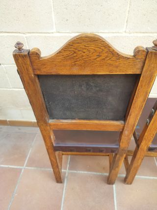 Sillas Castellanas madera-piel