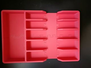 Organizador cubiertos rojo - plástico