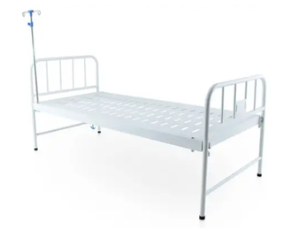 Cama hospitalaria metálica blanca