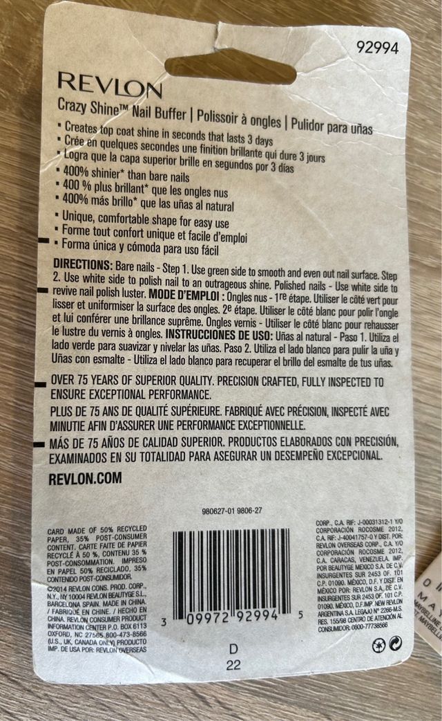 Máscara pestañas + Pulidor uñas maquillaje