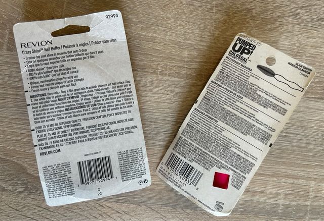 Máscara pestañas + Pulidor uñas maquillaje