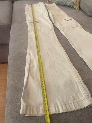 Jeans flare acampanados Lefties XS beige