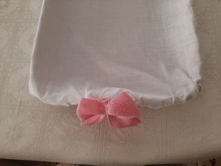 Cesta mimbre forrada rosa