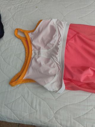 Camiseta deportiva Mizuno rosa-naranja