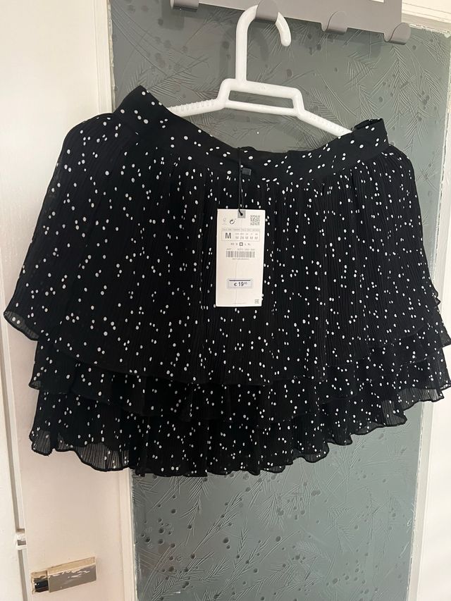 Falda Zara negra - Talla M