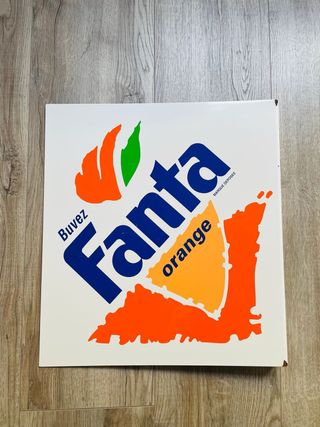 raro Cartel chapa doble cara esmaltado FANTA