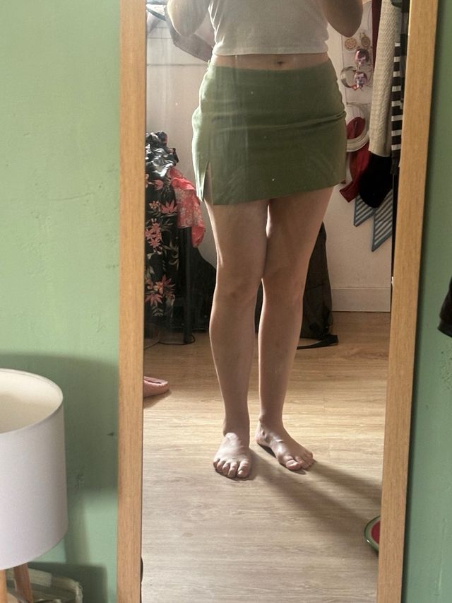 Mini falda verde - Talla S