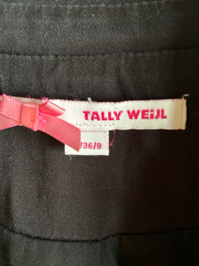 Blazer T.36 negro de Lino y algodón Tally Weijl