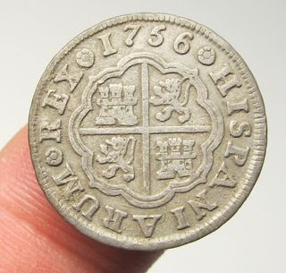 Espectacular 1 Real Plata Fernando VI 1756 Madrid
