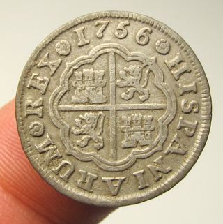 Espectacular 1 Real Plata Fernando VI 1756 Madrid