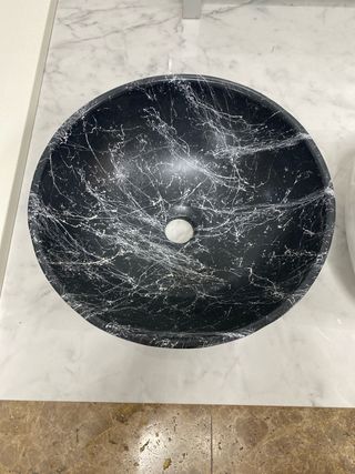 Lavabo resina negro - Redondo