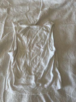 Top Bershka blanco - crop