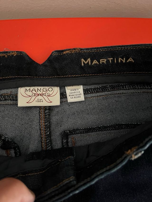 Jeans Mango - Pantalones azul marino