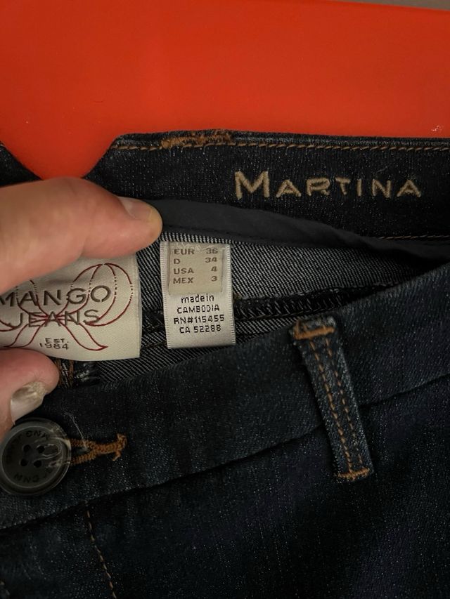 Jeans Mango - Pantalones azul marino