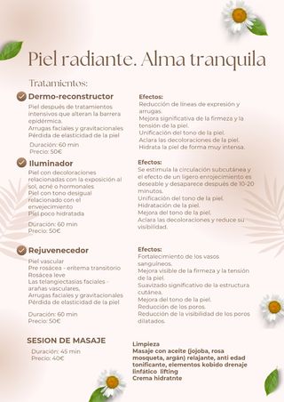 Masaje y tratamiento facial a domicilio