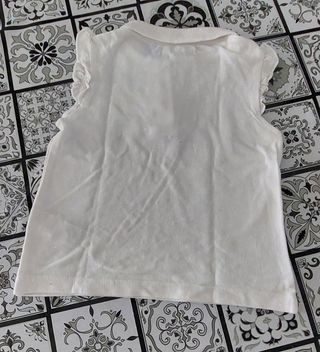 Maglietta polo bimba bianca