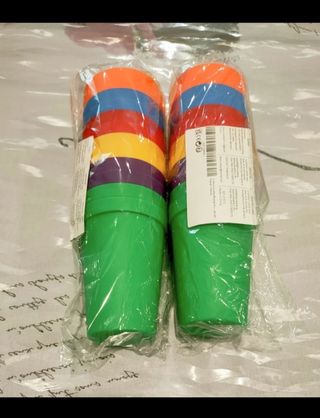 Bicchieri plastica colorati x 24