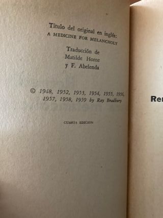 Remedio para melancólicos de Ray Bradbury.